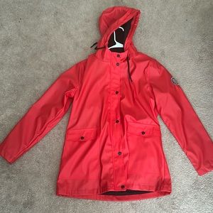 Red madden trench coat